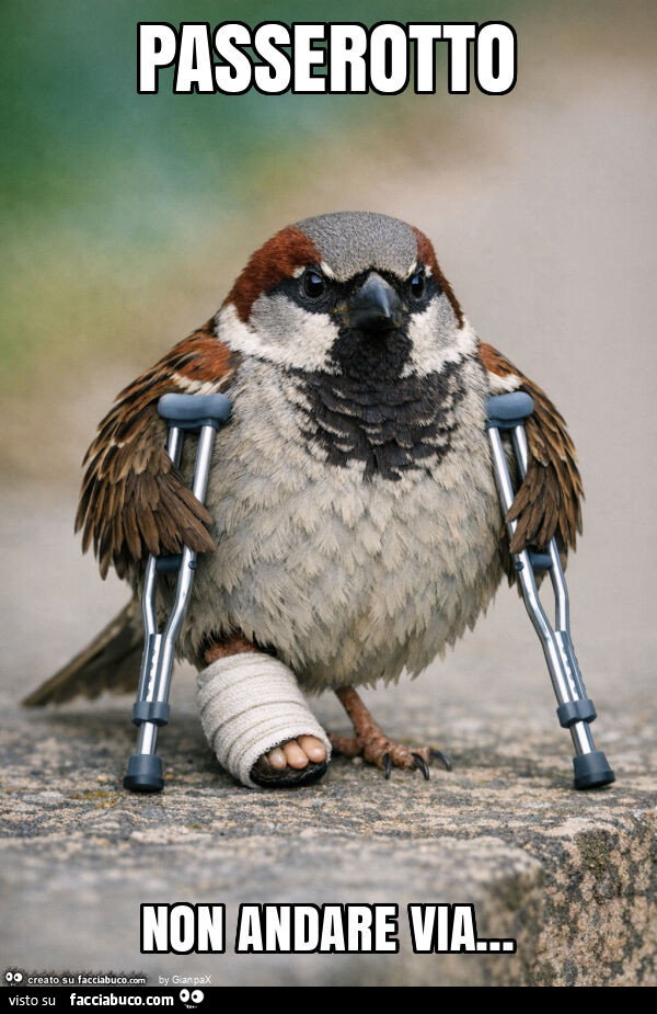 Passerotto non andare via