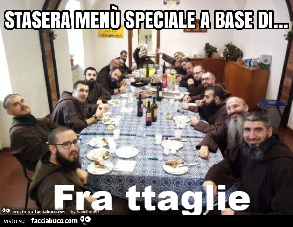 Stasera menù speciale a base di