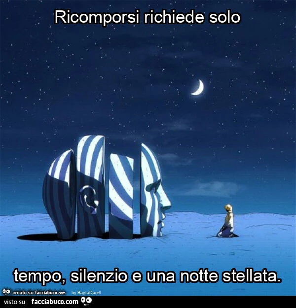 Ricomporsi richiede solo tempo, silenzio e una notte stellata ill. Di Daniel Taylor