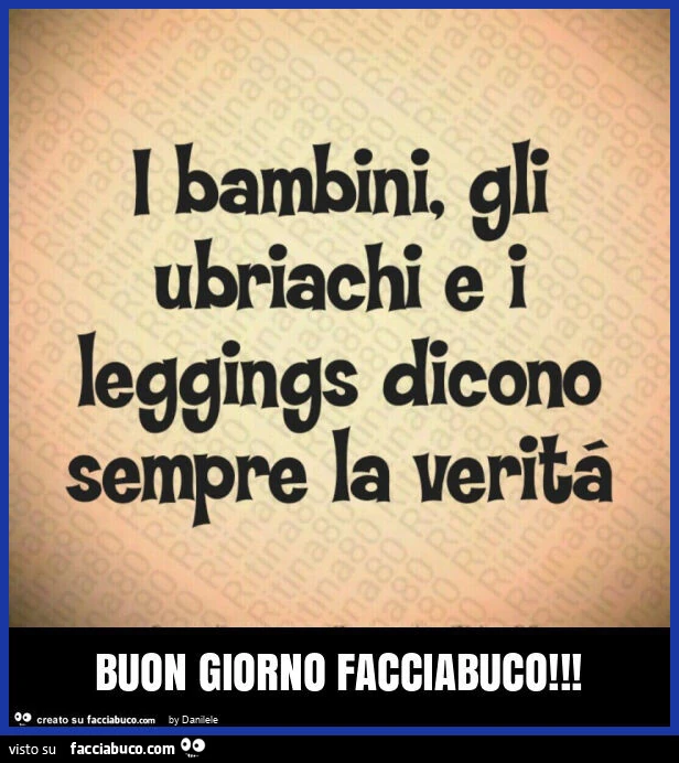 Buon giorno facciabuco