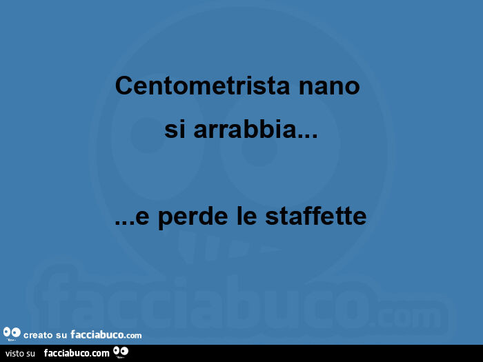 Centometrista nano  si arrabbia&hellip; e perde le staffette