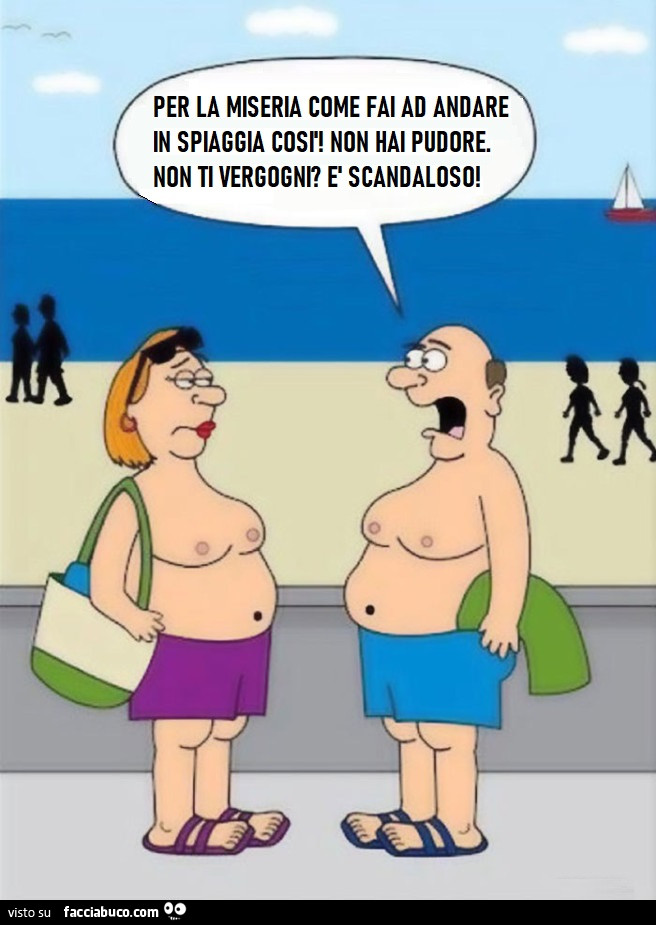Nipples equality on the beach bare breasted man and woman are same desexualize women nipples for gender equality