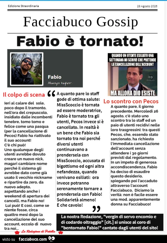 Il ritorno di Fabio