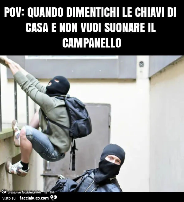 Pov: quando dimentichi le chiavi di casa e non vuoi suonare il campanello