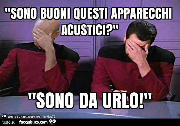 "sono buoni questi apparecchi acustici? " "Sono da urlo! "