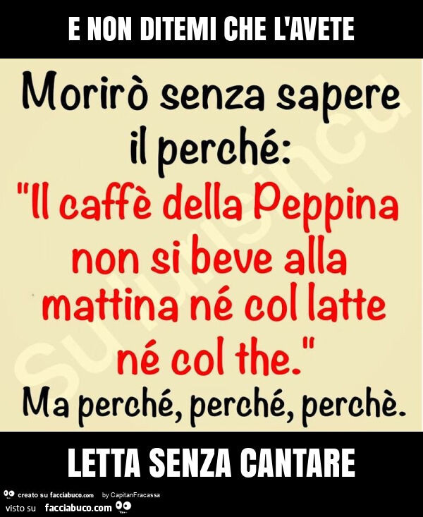 E non ditemi che l'avete letta senza cantare