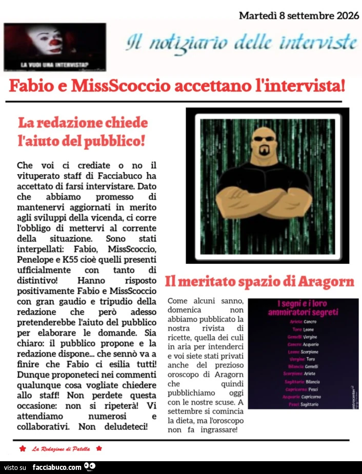 Interviste allo staff