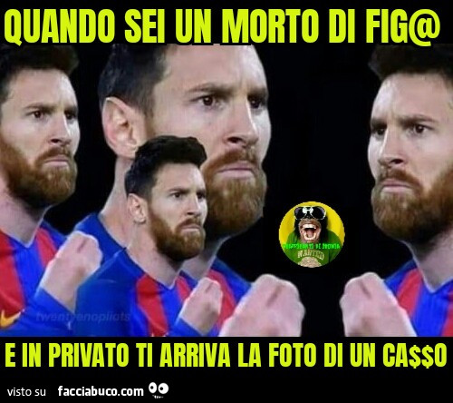 Quando sei un morto di fig@ e in privato ti arriva la foto di un cass0