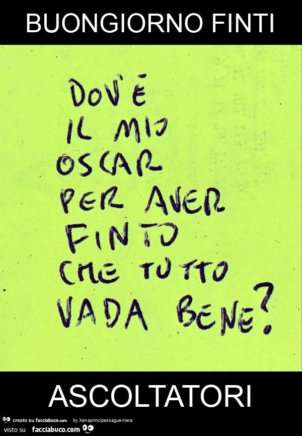 Buongiorno finti ascoltatori