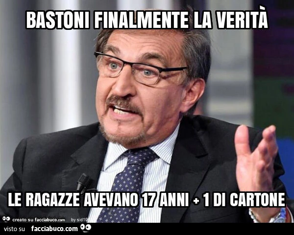 Bastoni finalmente la verità le ragazze avevano 17 anni + 1 di cartone