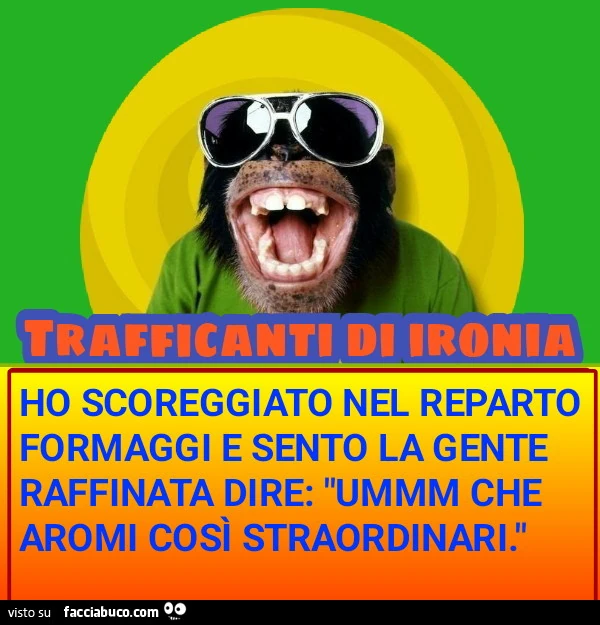 Ho scoraggiato nel reparto formaggi e sento la gente raffinata