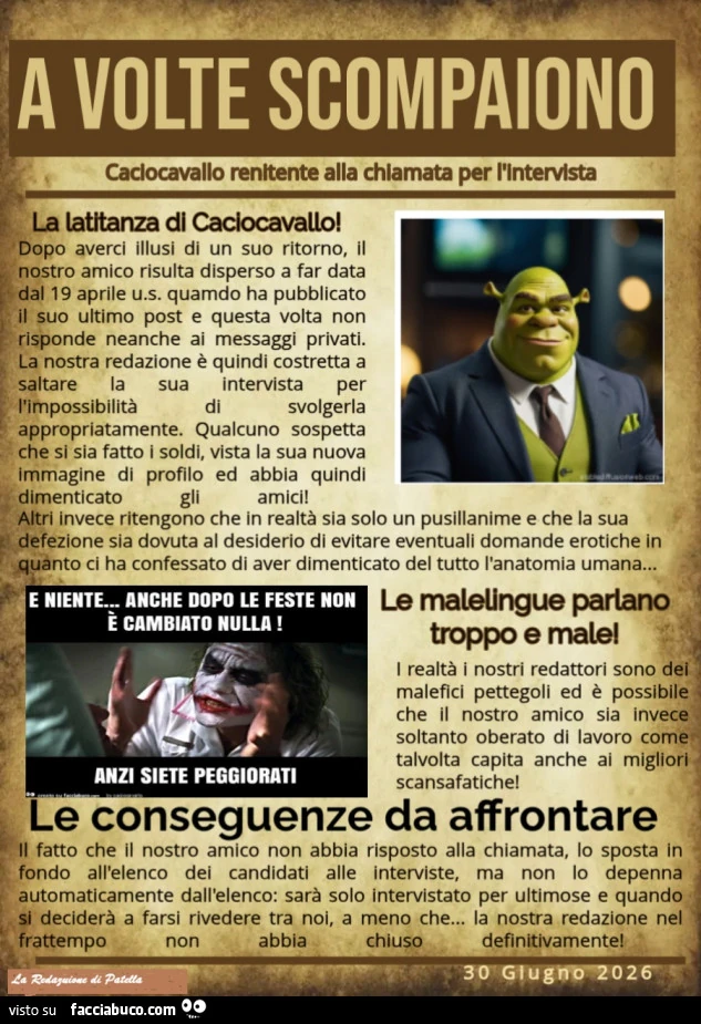 La diserzione di Caciocavallo
