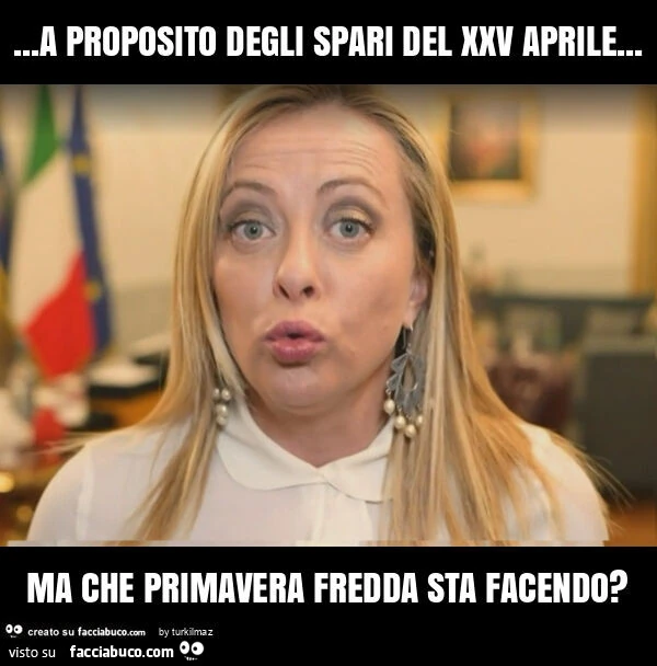A proposito degli spari del xxv aprile… ma che primavera fredda sta facendo?