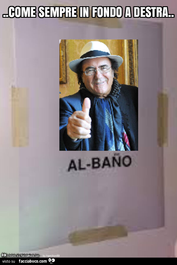 Come sempre in fondo a destra