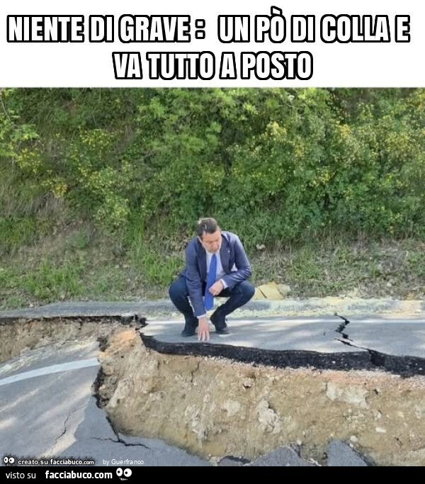 Niente di grave: un po' di colla e va tutto a posto