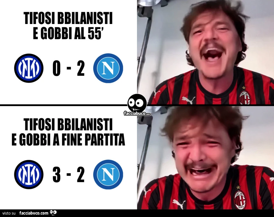 Tifosi bbilanisti e gobbi al 55esimo. Tifosi bbilanisti e gobbi a fine partita