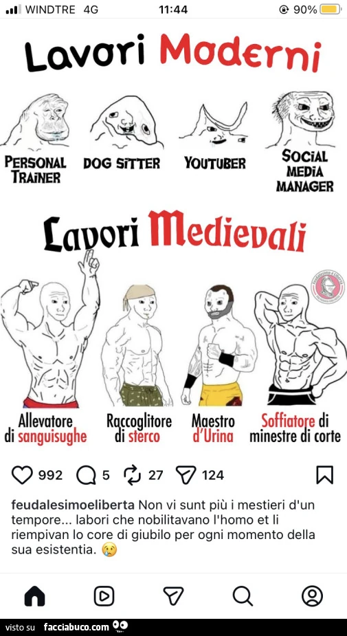 Lavori moderni. Lavori medievali
