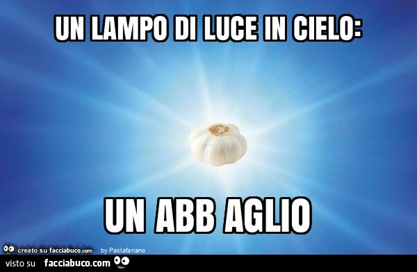 Un lampo di luce in cielo: un abb aglio