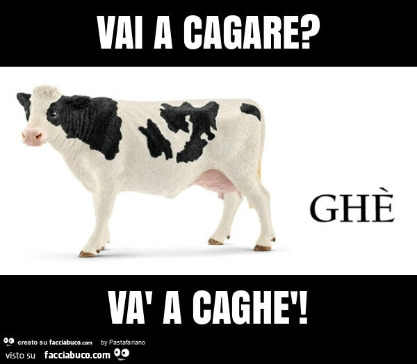 Vai a cagare? Và a caghè