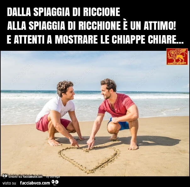 Dalla spiaggia di Riccione alla spiaggia di Ricchione è un attimo e attenti a mostrare le chiappe chiare