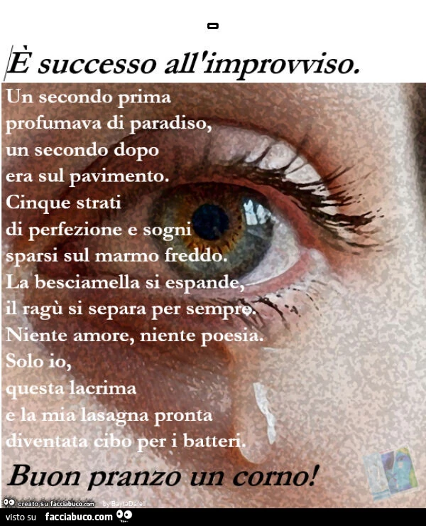 Buon pranzo un corno