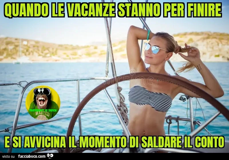 Quando le vacanze stanno per finire e si avvicina il momento di saldare il conto