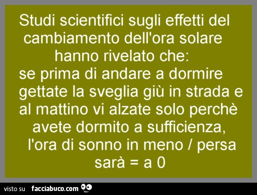 Scienza/ora solare