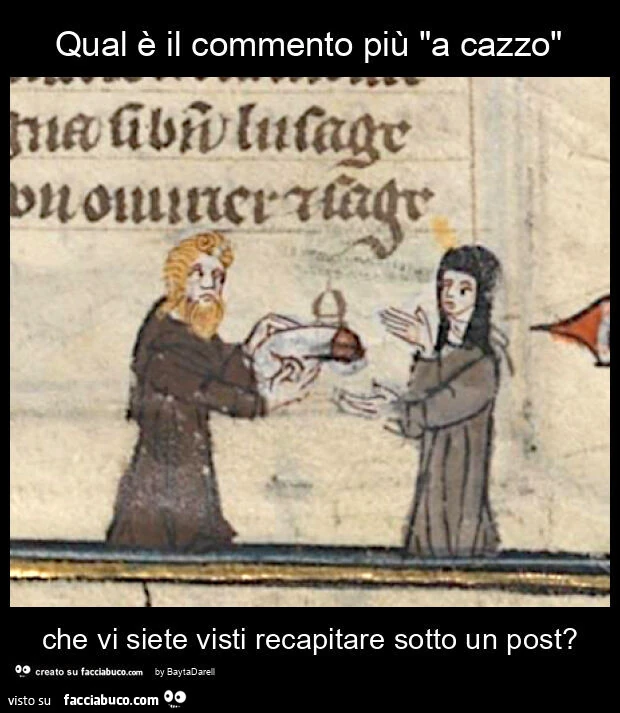 Qual è il commento più "a cazzo" che vi siete visti recapitare sotto un post?