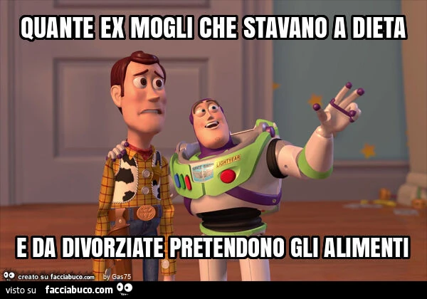 Quante ex mogli che stavano a dieta e da divorziate pretendono gli alimenti
