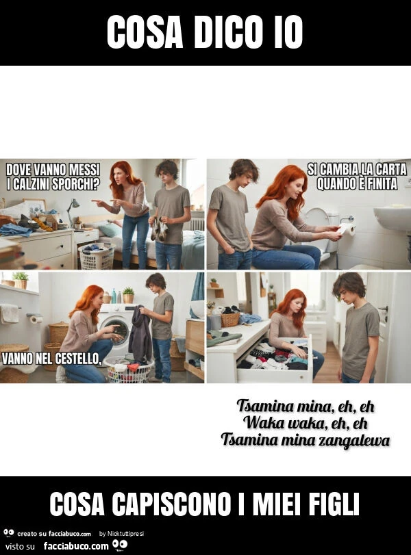 Cosa dico io cosa capiscono i miei figli