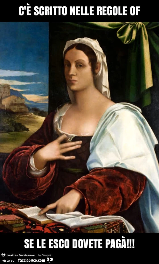 C'è scritto nelle regole of se le esco dovete pagà