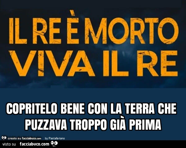 Copritelo bene con la terra che puzzava troppo già prima