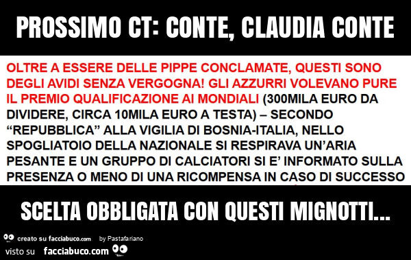 Prossimo ct: conte, claudia conte scelta obbligata con questi mignotti