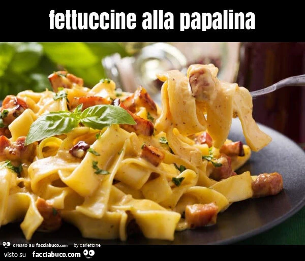 Fettuccine alla papalina