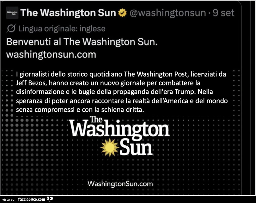 I giornalisti dello storico quotidiano the washington post, licenziati da jeff bezos, hanno creato un nuovo giornale per combattere la disinformazione e le bugie della propaganda dell'era trump