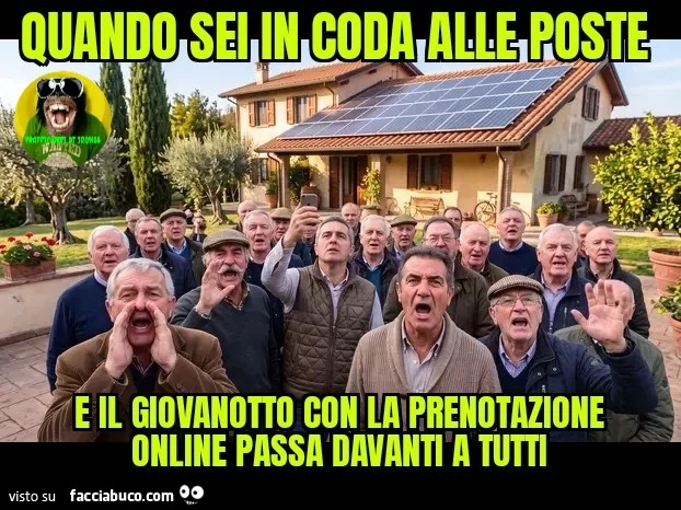 Quando sei in coda alle poste e il giovanotto