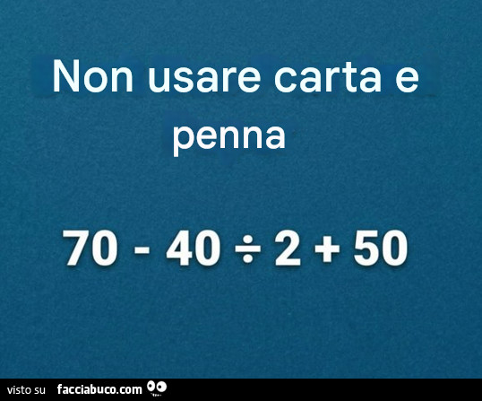 Non usare carta e penna