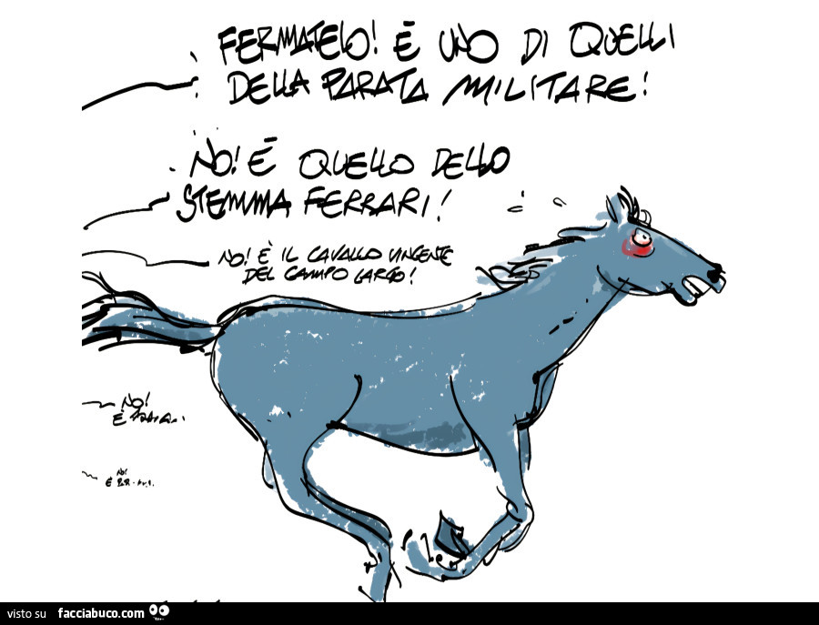 Fermatelo! È Uno di quelli della parata militare