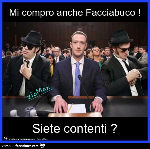 Mi compro anche facciabuco! Siete contenti?