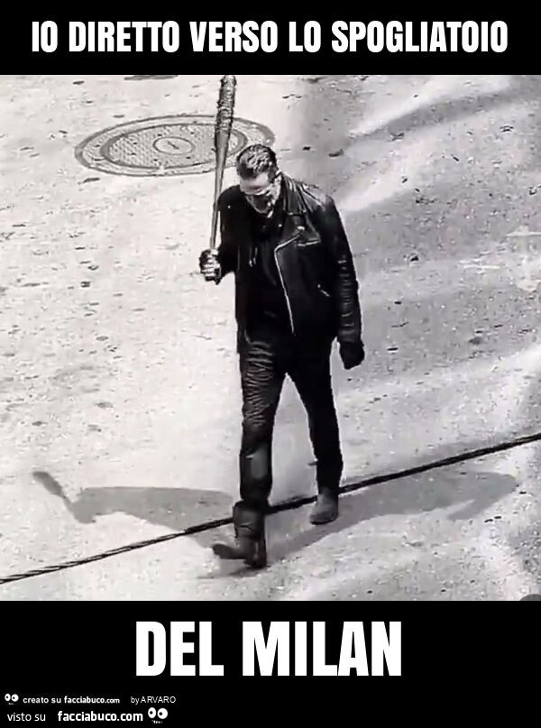 Io diretto verso lo spogliatoio del milan