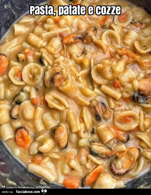 Pasta, patate e cozze