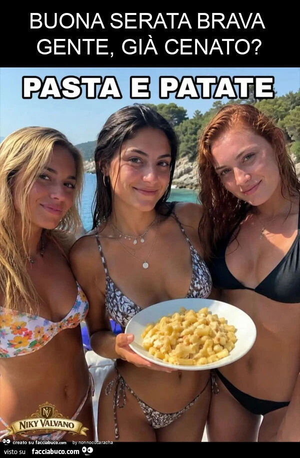 Buona serata brava gente, già cenato?