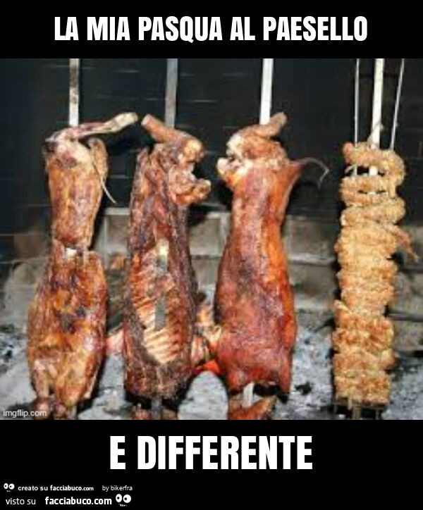 La mia pasqua al paesello e differente