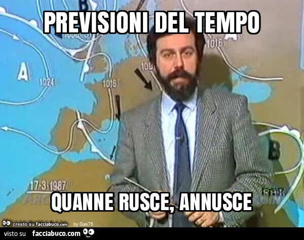 Previsioni del tempo quanne rusce, annusce