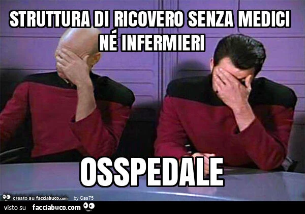 Struttura di ricovero senza medici né infermieri osspedale
