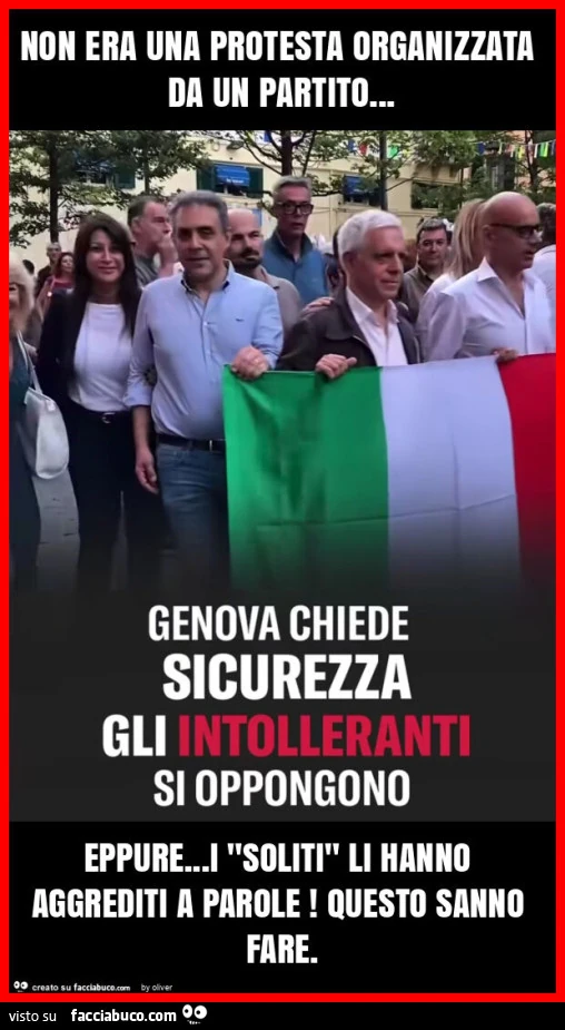 Non era una protesta organizzata da un partito… eppure… i "soliti" li hanno aggrediti a parole! Questo sanno fare