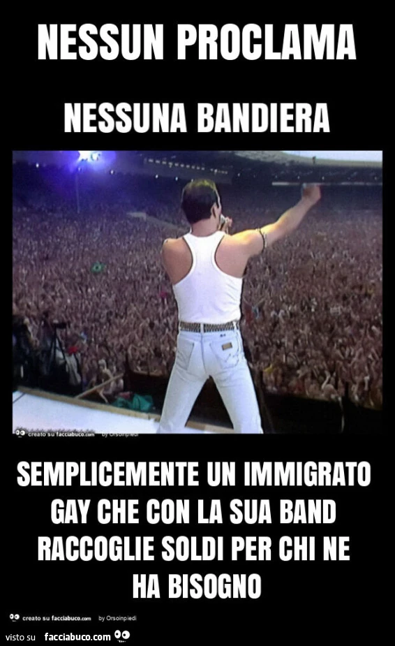Nessun proclama semplicemente un immigrato gay che con la sua band raccoglie soldi per chi ne ha bisogno