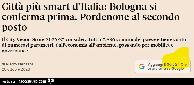 Bologna città più smart 2026-27