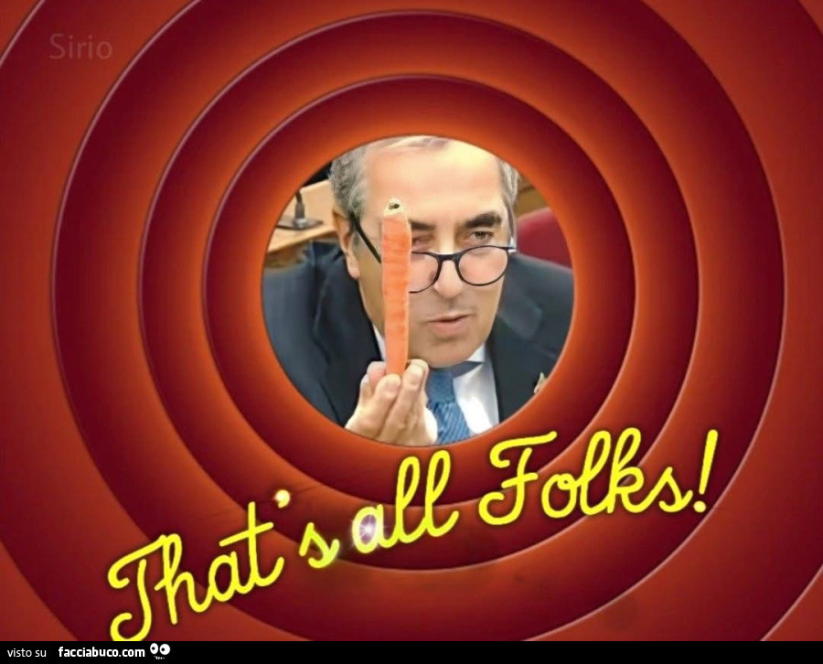 Gasparri: that's all folks