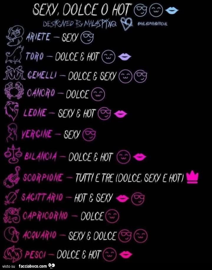 Sexy dolce o hot